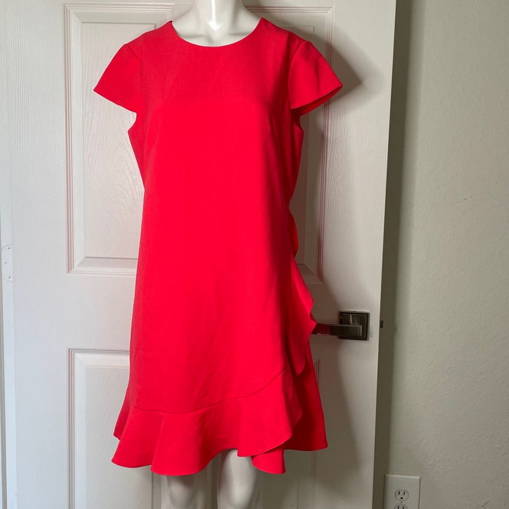 Eliza J Short Sleeve Ruffled Mini Dress